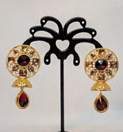 Round Stone Jhumki  Earrings