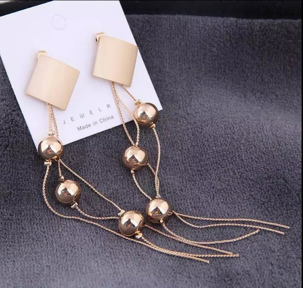 Studs LongPearl Chain  Earrings