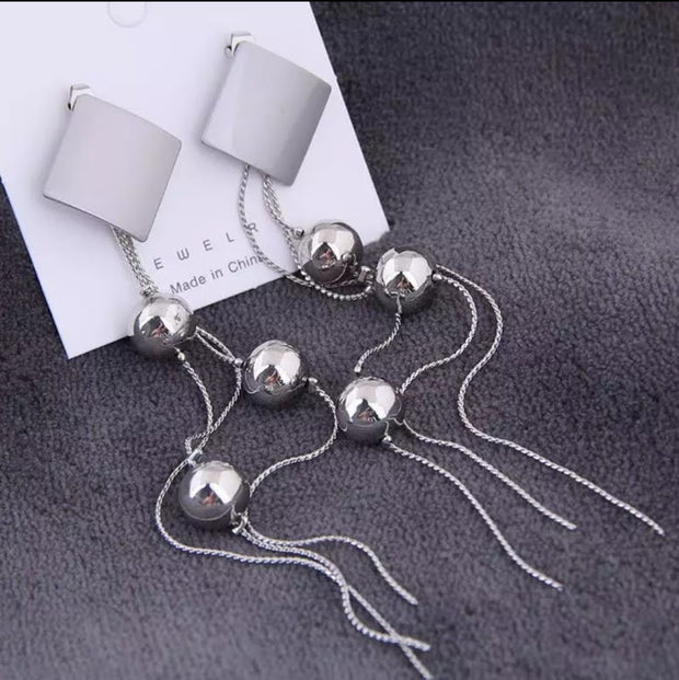 Studs LongPearl Chain  Earrings