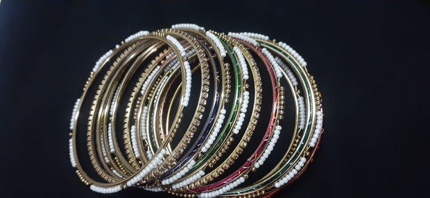 Multi Shade  Pearls Bangles