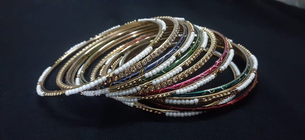 Multi Shade  Pearls Bangles