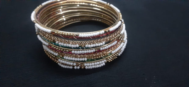 Multi Shade  Pearls Bangles