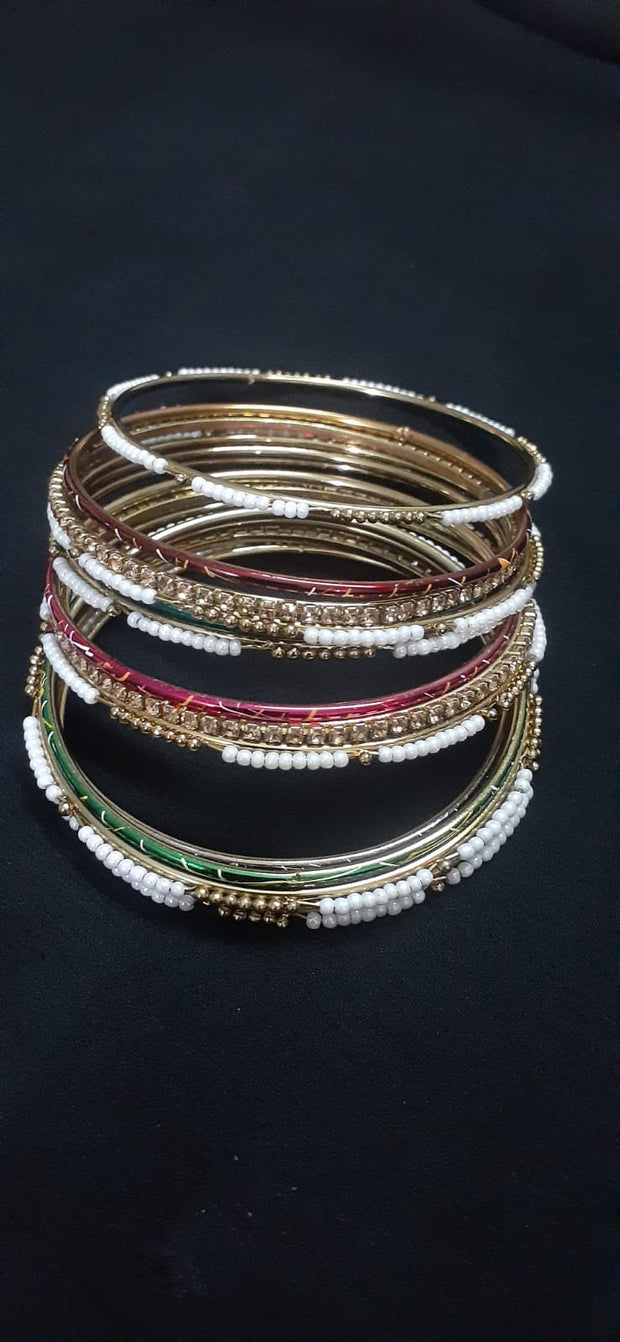 Multi Shade  Pearls Bangles