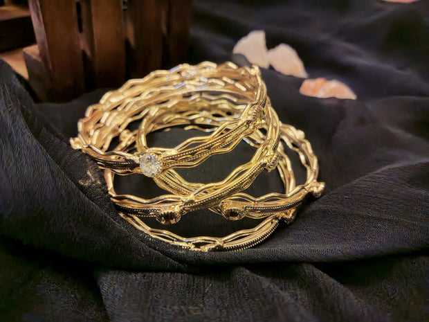 Golden  Stone Bangles