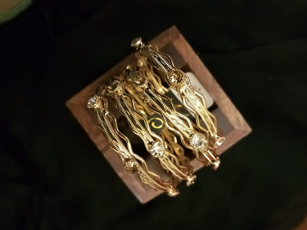 Golden  Stone Bangles