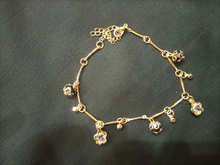 Chain Style Bracelet With Hanging Charms