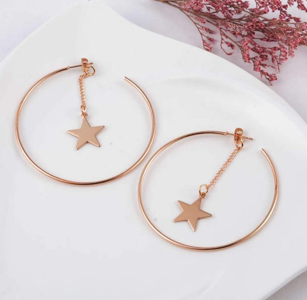 Star HOOP   Earrings
