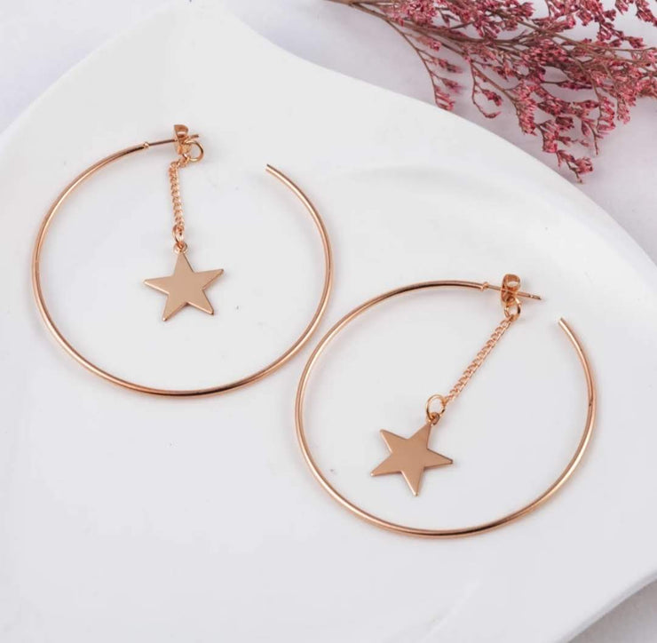 Star HOOP   Earrings