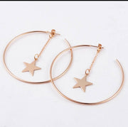 Star HOOP   Earrings