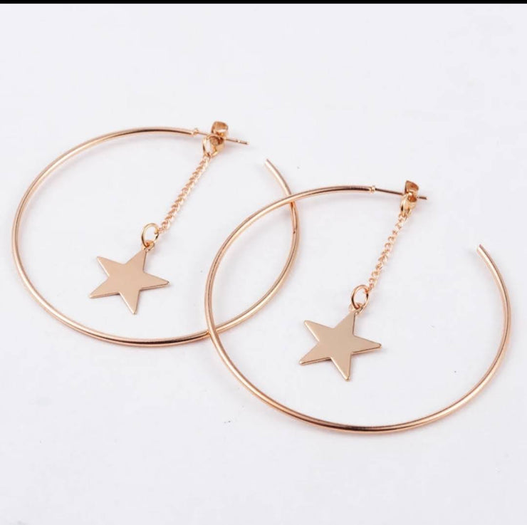 Star HOOP   Earrings