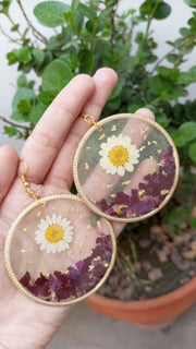 preserve flower ( customise earrings design )