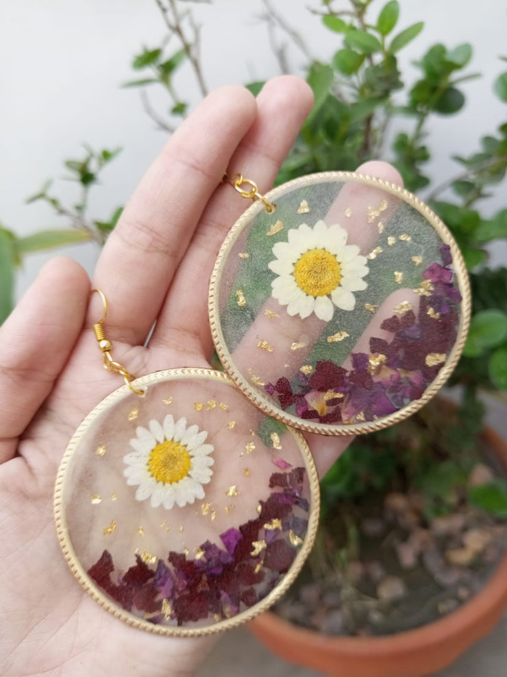 preserve flower ( customise earrings design )