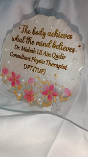Floral Elegance Resin Name Plate