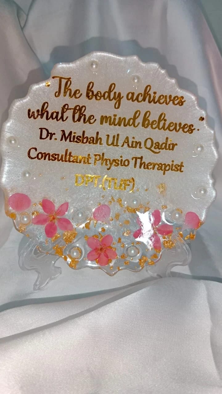 Floral Elegance Resin Name Plate