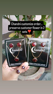 preserve FRESH CRUSH ROSE  flower in mini sets