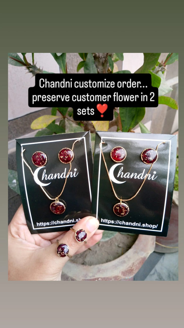 preserve FRESH CRUSH ROSE  flower in mini sets