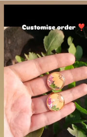 preserve flower in jhumka ,rings,necklace and bindiya set ( custom design)