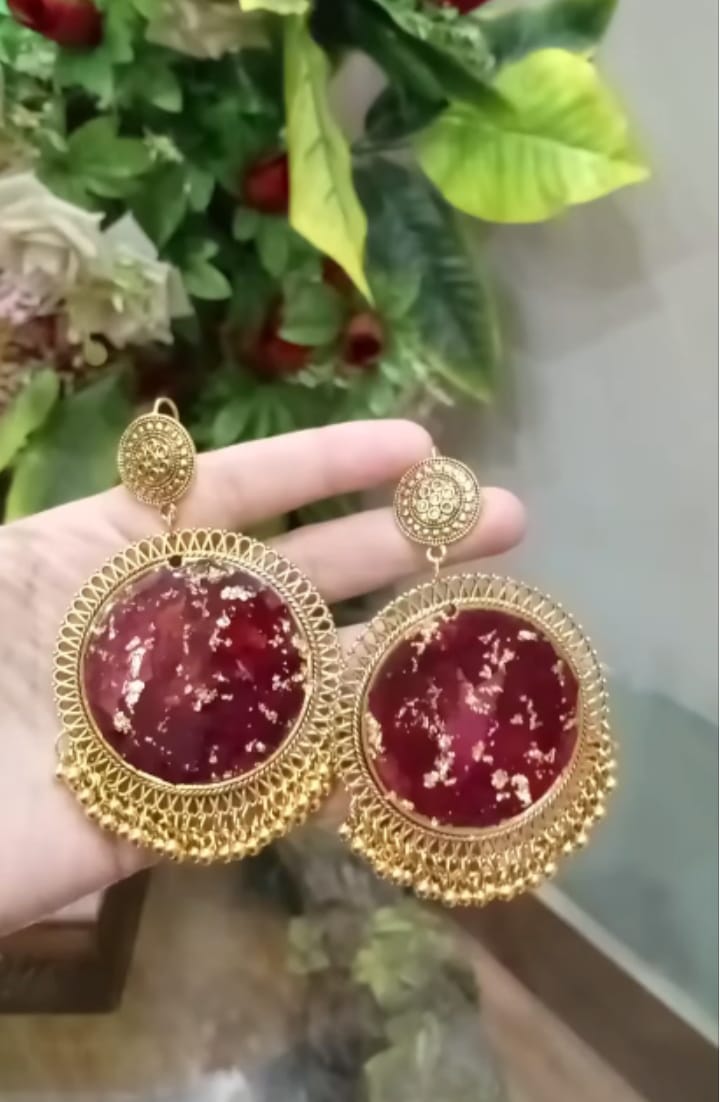preserve rose flower in jhumka and bindiya ( custom design)