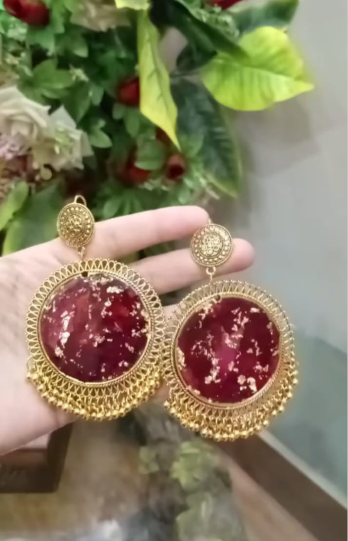 preserve rose flower in jhumka and bindiya ( custom design)