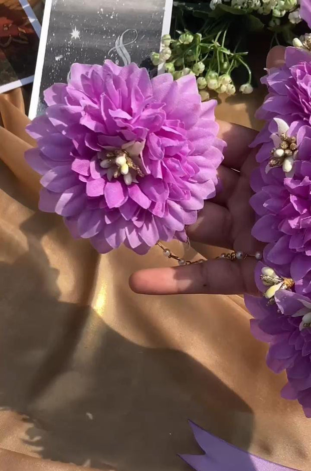 Lavender Purple floral flower jewelry