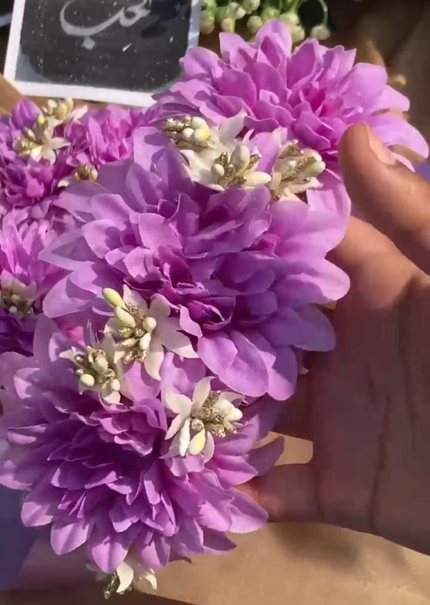 Lavender Purple floral flower jewelry