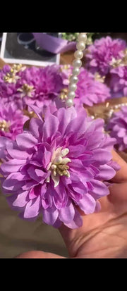 Lavender Purple floral flower jewelry