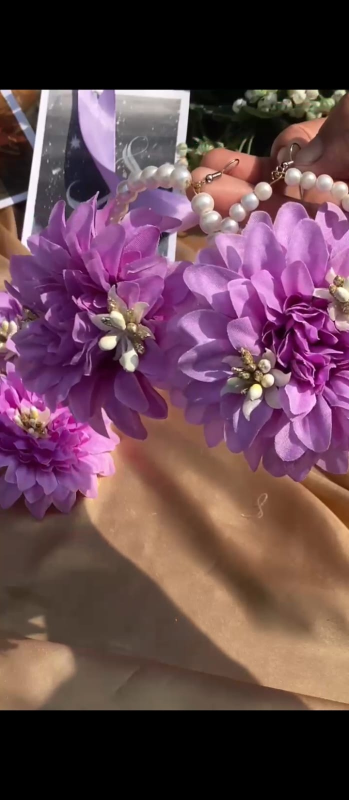 Lavender Purple floral flower jewelry