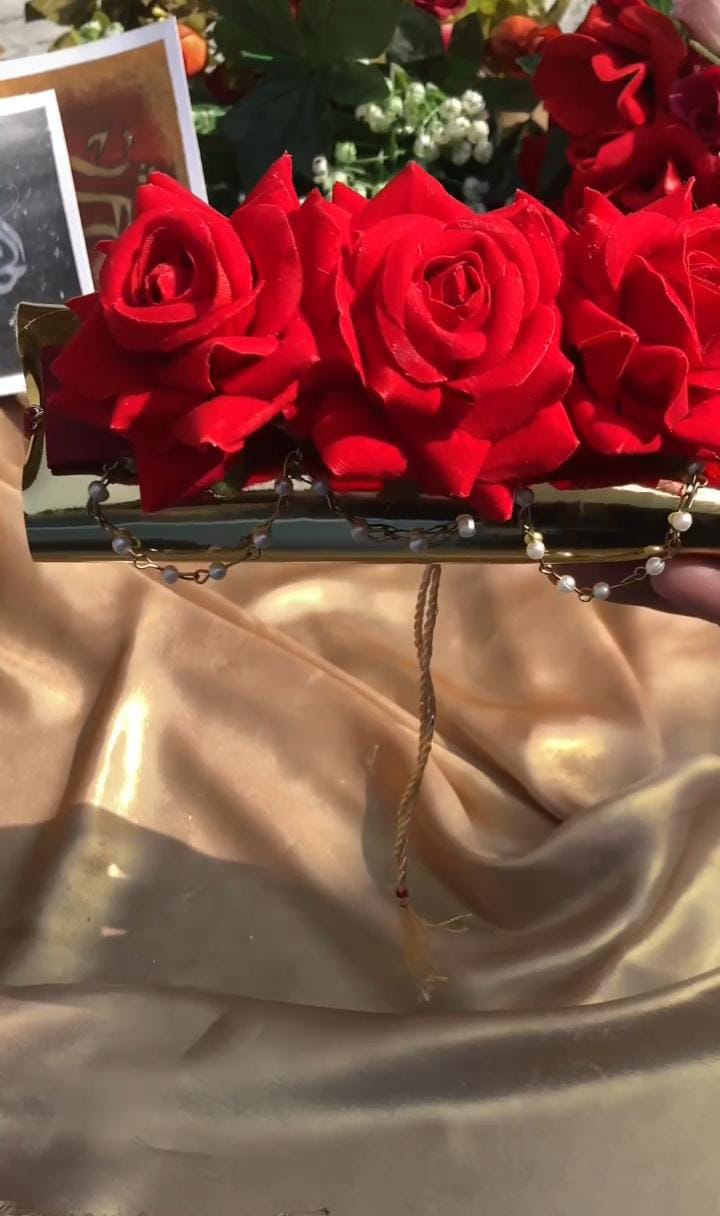 red  floral flower jewelry