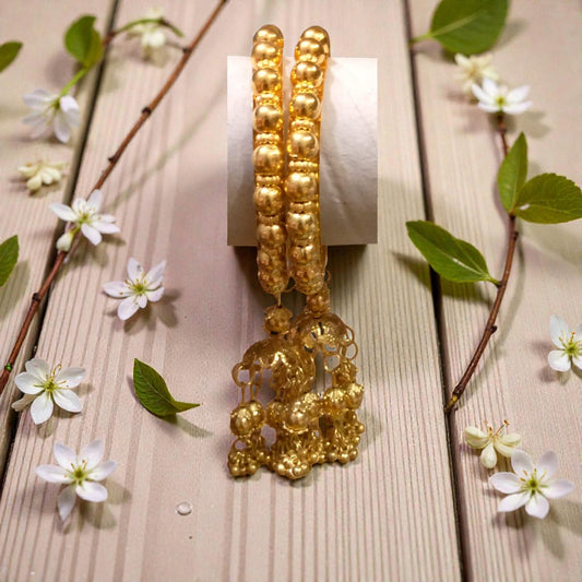 Sunehri Jhumar Karas Bangles