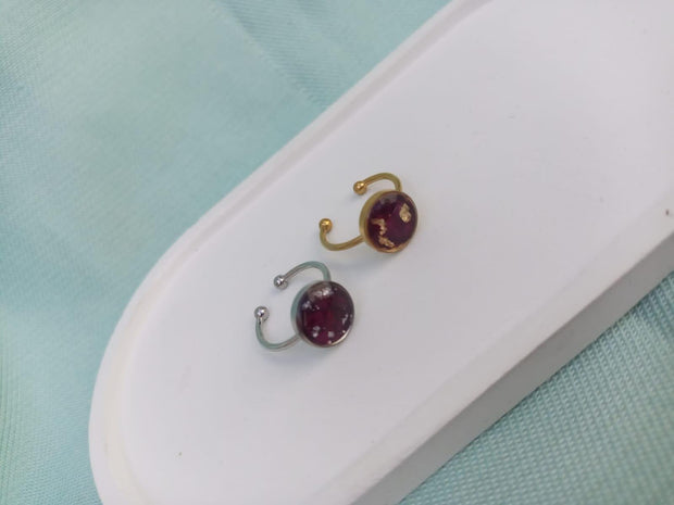 Flat Pressed Resin Preserved Fresh Petal Charms Epoxy Dried Flower Rose  Ring jewelry