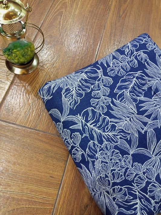 2PC- WINTER DENIM KHADDAR PRINTED  SUIT