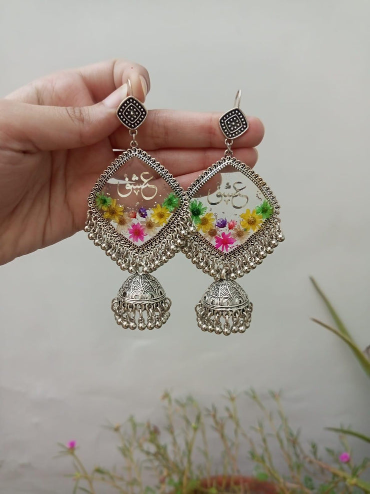 MINI FLOWER "ISHQ" DIMOND JHUMKA