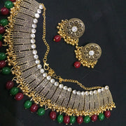 Red and  Green  Beads Necklace