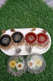 preserve flower in jhumka ( customise design)