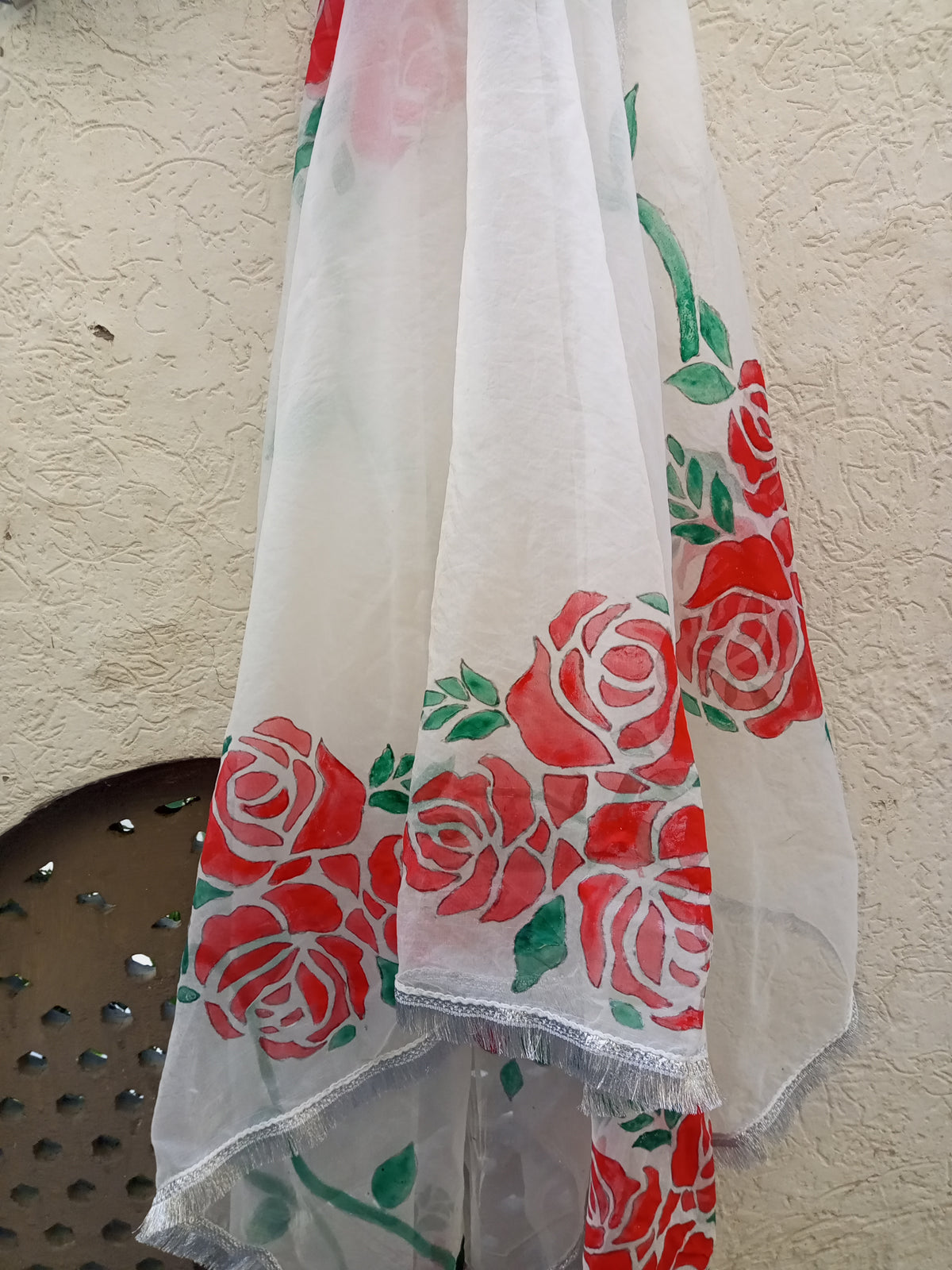 Handpainted organza dupata