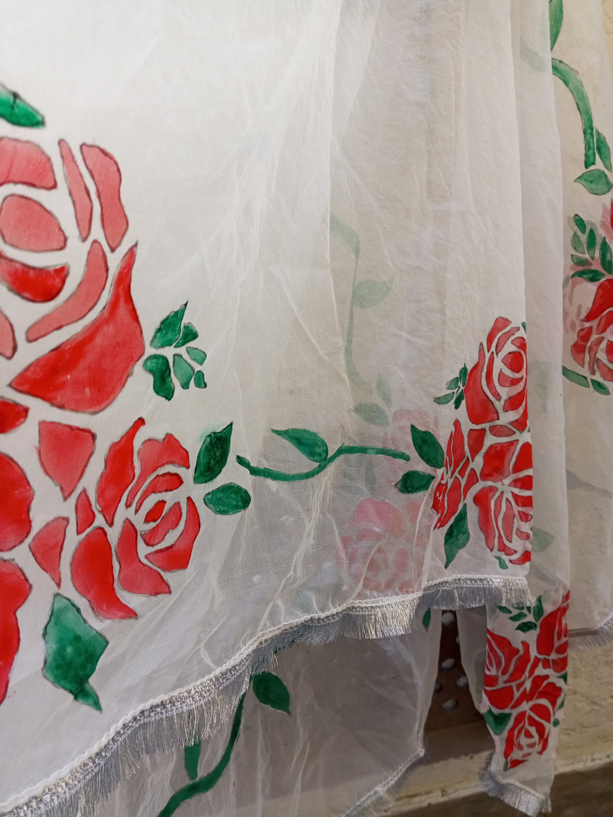 Handpainted organza dupata