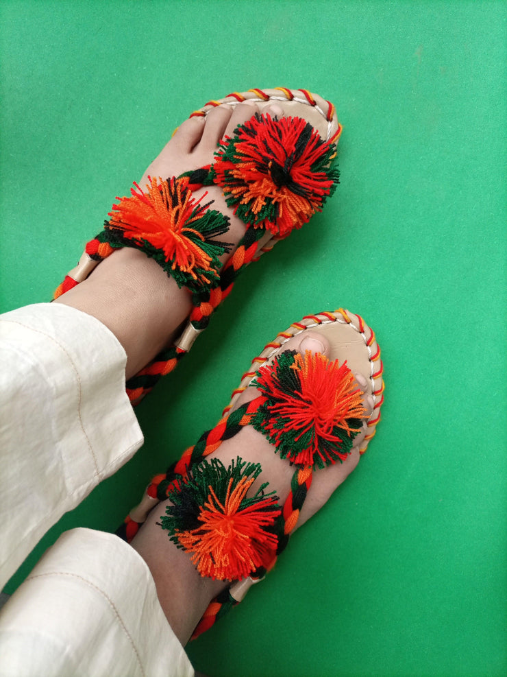 CHBC_216_Green MULTI BALOCHI CHAPAL