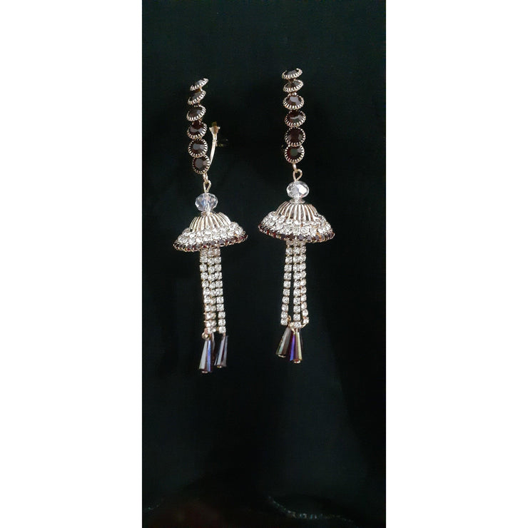 Long Red  Stone Earrings