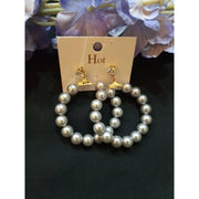 Pearls Hoop Earrings