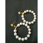 Pearls Hoop Earrings