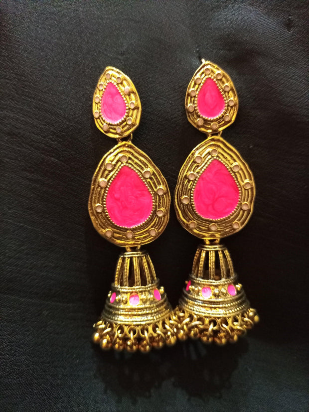 Long Jhumka Earrings