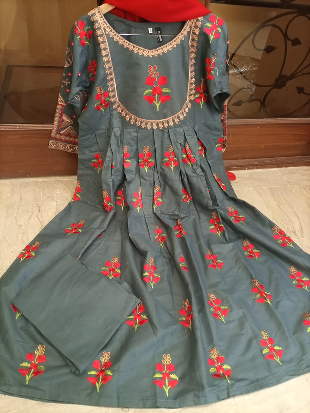 2PC Fully EMBROIDERY MEXI