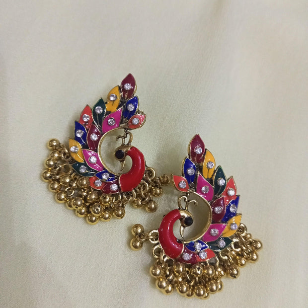 Peacock Style earrings