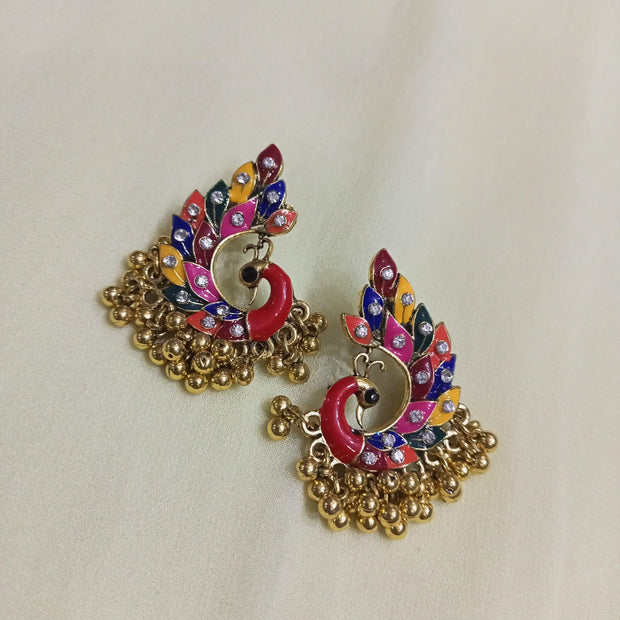 Peacock Style earrings
