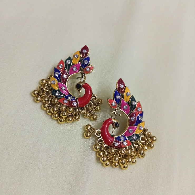 Peacock Style earrings