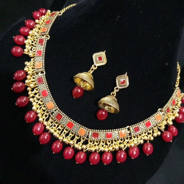 Red Beads Necklace