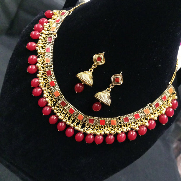 Red Beads Necklace
