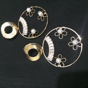 Round geometric flower Earrings