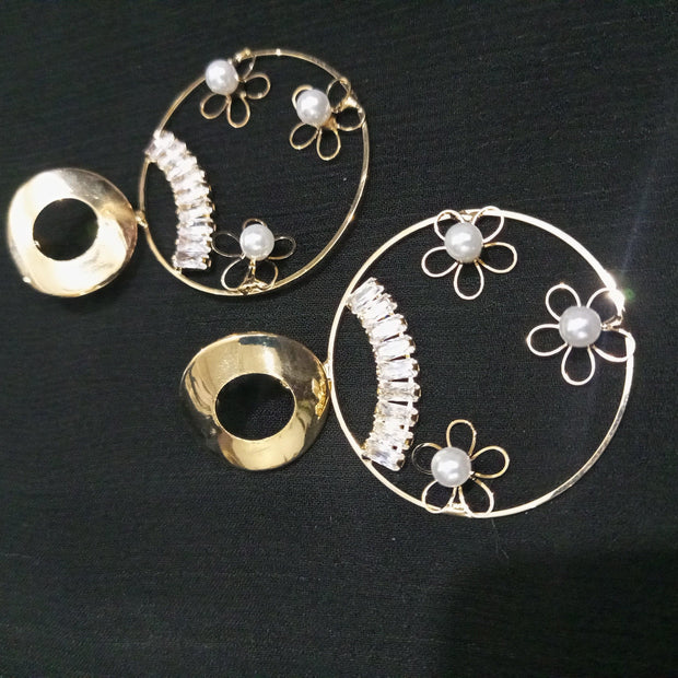 Round geometric flower Earrings