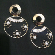 Round geometric flower Earrings